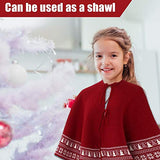 Christmas Tree Skirt, Christmas Decorations,Knitting Wool Retro Small Snowflake Xmas Tree Skirt Decorations,Can be Used as a Shawl.(48 Inch,Red)…