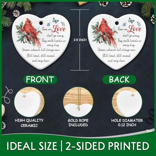Cardinal Memorial Christmas Ornament Keepsakes - Sympathy, Bereavement Gifts for Loss of Loved One, Condolences Gift, in Loving Memory of Mother, Father, Son, Daughter, Brother, Husband