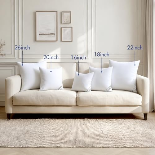 MIULEE 12x20 Pillows Inserts Pack of 2, Down Alternative Virgin Filling