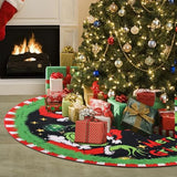 Merry Christmas Tree Skirt Collar 48 Inch, Softand Funny Farmhouse Holiday Decor Xmas Party Holiday Decoration