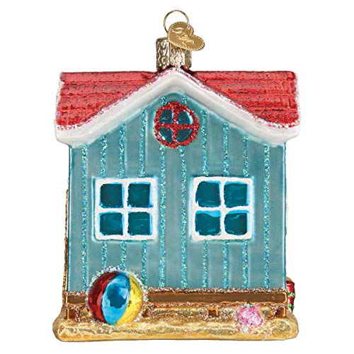 Old World Christmas House Ornament, Beach Blue 3.75 x 3