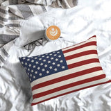 4th of July Patriotic Pillow Covers 12x20 Inch Set of 2, American Flag Decorative Throw Pillowcase Independence Day Stars and Stripes Outdoor Cushion Cover for Sofa Couch Living Room Bed Decor