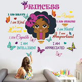 Black Girl Magic Inspirational Wall Quotes I Am Special Motivational Saying African American Wall Sticker for Nursery Baby Toddler Room Afro Kid Bedroom Playroom Wall Decoration Home Decor