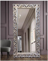 Bedroom, Living Room, Dressing Room, Light Luxury American Classical Frame Wall with Full-Length Mirror, Vertical Floor Standing Full-Length Mirror 80 * 180
