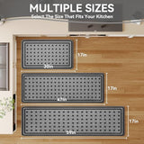 Kitchen Mats for Floor, Non Slip Kitchen Rugs, 17x30 Grey