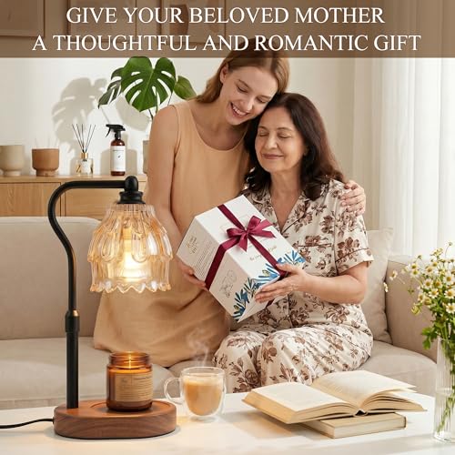 Candle Warmer Lamp with Timer and Wireless Remote Control, Dimmable Candle Warmer for Jar Candles, Height Adjustable Wax Melts Warmer, Mothers Day Birthday Gift for Women, House Warming New Home Decor