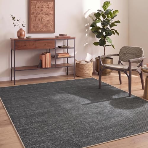 GarveeHome Washable Bedroom 4x6 Rug Modern Solid Easy Jute Area Rugs