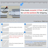 Double Row Curtain Track Ceiling Mounted, Silent Heavy Duty Curtain Track System, Sliding Rails for Curtains, Room Divider for Bedroom Living Room Hospital (Track Ships in Sections with Connectors)