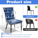 4 Pack Dining Chair Covers, Fits 16-23" Waterproof Chair Covers Clear Plastic Seat Protector for Kitchen Keep Your Chairs Away from Water Dust Stain and Pet Claws