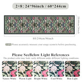 2x8 Washable Runner Rug for Kitchen: Non-Slip Floral Carpet Runners Boho Indoor Rugs for Entryway Hallways - Botanical Soft Low Pile Long Mats for Floor Bedroom Laundry 2x8 Dark Green