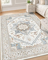 OLANLY 4x6 Washable Area Rugs, Soft Non Slip Carpet for Bedroom Living Room