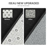 ISEAU 2x8 Soft Runner Rug for Hallway, Washable and Non-Slip, Black