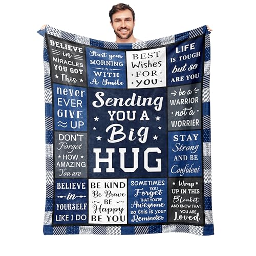 Get Well Gifts for Men After Surgery Blanket 60’’X50’’, Sympathy/Thinking of You/Inspirational/Encouragement/Feel Better/Surgery Recovery Gift for Men, Anniversary Birthday Retirement Present