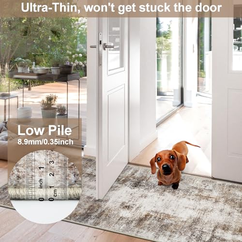 2x12 Washable Runner Rug,Non-Slip Hallway Runner Rug for Kitchen