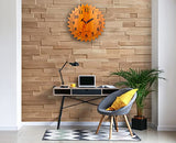 12 Inch Wood Wall Clock with Circular Saw Blade Dial, Handsaw and Hammer Pointer,Great Decor for Farmhouse,Garages and Man Cave