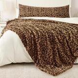 GALMAXS7 Cheetah Throw Blanket, Double-Sided Plush Fluffy - Luxury Faux Fur Leopard Print Blanket, Soft and Cozy Room Decor (50x60 Inches, Brown)