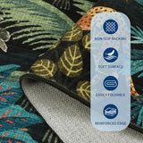 GarveeHome 4x6 Washable Area Rug for Kids Room, Jungle Animal Soft Bedroom Rug Non Slip Low Pile Small Carpet Stain Resistant Throw Rug for Bedside Playroom Classroom Office Dining Room