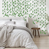 360 Feet 48 Pack Fake Greenery Hanging Garland, Ivy Leaf Plants, Vine Leaves, Fake Flowers Foliage for Bedroom Garden Wall Decor