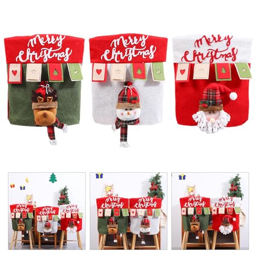 Christmas Kitchen Chair Santa Hat Designs for Christmas Homes Decors Festival Coverings Dining Room Accessories