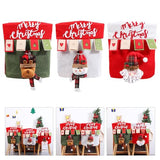 Christmas Kitchen Chair Santa Hat Designs for Christmas Homes Decors Festival Coverings Dining Room Accessories
