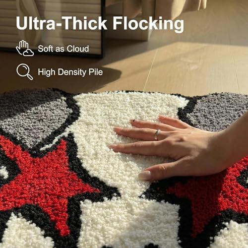 Ka-Ws Style Graphic Rug 32x20 Inch – Cool Rugs for Bedroom & Bathroom, Soft Absorbent Non-Slip Machine Washable Area Rug for Kids & Teens, Hypebeast Room Decor (32"x20")