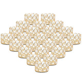 Crystal Gold Votives Candle Holders Set of 24