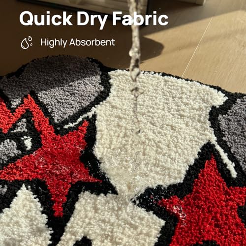 Ka-Ws Style Graphic Rug 32x20 Inch – Cool Rugs for Bedroom & Bathroom, Soft Absorbent Non-Slip Machine Washable Area Rug for Kids & Teens, Hypebeast Room Decor (32"x20")