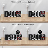 JALL 30" Extra Large Digital Wall Clock, Giant LED Wall Clock with Remote Control, Digital Clock with Jumbo Numbers for Living Room, Gym, Warehouse, Office, Home Decor, Plug-in, White