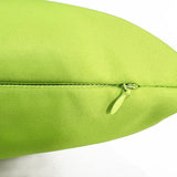VAKADO Outdoor Waterproof Throw Pillow Covers 18x18 Set of 2, Green Patio Cushion Covers UV Fade Resistant Machine Washable Square Pillow Cases for Outdoor Furniture Couch Garden Bench Porch Decor