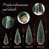 Small Christmas Tree,Mini Christmas Tree, Mini Pine Tree, Bottle Brush Fake Trees with Wooden Base for Tabletop Decorative (Plant Green)