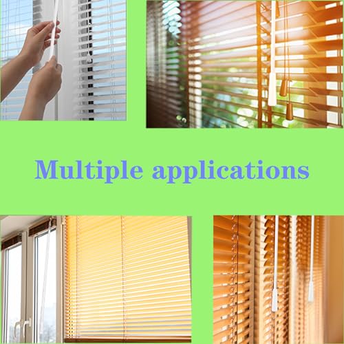 2Pcs Blinds Wand 12Inch Long White Vertical Window Blind Tilt Wand Fiberglass Blind Wand Replacement Parts with Hook and Handle for Windows Curtain Door
