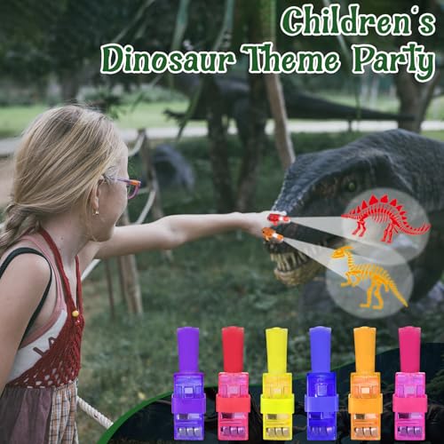 36Pcs Dinosaur LED Finger Lights Dinosaur Party Favors Glow in the Dark Light Up Finger Lights Dino Skeleton Themed Toys Bulk for Kids Birthday Party Goodie Bag Stuffer Birthday Gift Classroom Prize