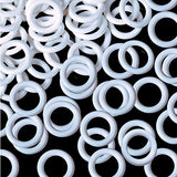 Boao 100 Pieces Clear Roman Blind Curtain Rings, Plastic O-Rings for Roman Shades(13 mm,White)
