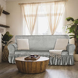 NICEEC Grey Loveseat Covers and Couch Cover Bundle