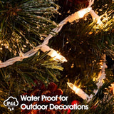 Christmas Lights,100 Count Lights with White Wire,21ft UL Certified Tree String Lights for Indoor Outdoor Christmas Decoration,Home Garden,Party Decorations (Warm White)