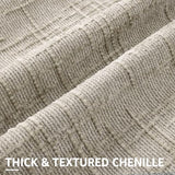 decorUhome Textured Chenille Throw Pillow Covers 12x20 Set of 2 Light Brown