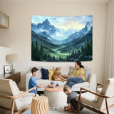 kampdream Landscape Tapestry, Scenery Art Wall Tapestries, Nature Wall Decor for Bedroom Living Room Backdrop Fantasy Mountain 36×48 inches