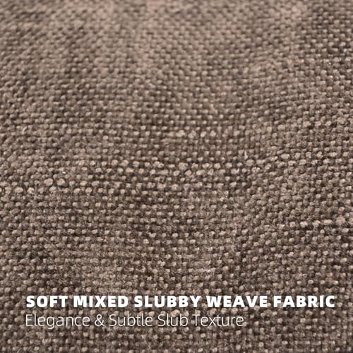 Farmhouse Decor Throw Pillow Covers 18x18 Inch Set of 4, Solid Textured Cushion Covers for Couch, Sofa, Bed – Fall Pillow Covers in Taupe Grey, Light Brown, Brown, Black