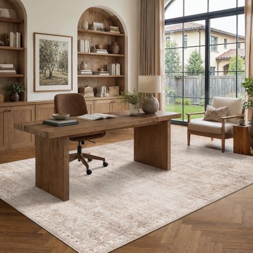 HelloTree 6x9 Vintage Washable Non-Slip Dining Room Area Rug