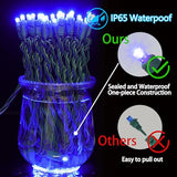 25ft 50 Counts Blue LED Christmas Lights - Commercial Grade Christmas Lights Outdoor Waterproof,LED Lights 5mm Wide Angle Green Wire, Xmas Tree Lights, IP65, UL