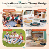 Drydiet 12 Pcs Round Carpet Seats 15.7'' Colorful Small Classroom Rugs Washable Non Slip Floor Cushions for Back to School End of the Year Gift Preschool Daycare Playmat Dorm (Positive Affirmations)