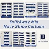 DriftAway Navy Striped Room Darkening Curtains Patriotic Horizontal Stripe Classic Grommet Drapes for Bedroom Living Room Thermal Insulated Panels for Boys Kids Holidays July 4th Labor Day