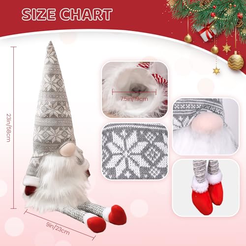Gnome Christmas Tree Topper,Gnome Christmas Ornaments Santa Gnomes Plush Party Decoration Ornament Supplies