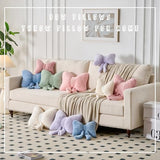XIAIJIA Bow Pillow Decorative Pillows Aesthetic Home Decor Soft Seat Cushions Cute Throw Pillow for Couch Bow Room Decor Pink 12 * 9inch