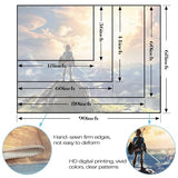 kampdream Anime Video Game Tapestry, Sky and Mountain Landscape Tapestries for Boys Man Bedroom Living Room 36×48 inch