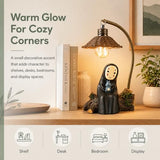 No Face Lamp, No Face Night Light, Mini Resin Anime Desk Lamp, Battery Operated Cute Room Decor Gift for Bedroom Shelf Office