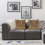 Leopard Print Pillow Covers 18x18 in Couch Cheetah Print Pillow Case Sets of 2 Modern Decorative Square Throw Pillows for Home Living Room Bedroom Bed Cushion Outdoor