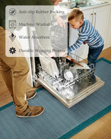 PADOOR Extra Large Kitchen Runner Rugs and Mats 2PCS, 2.5'x6'+20"x32",Teal