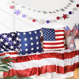 Hongsome 4th of July Throw Pillow Covers 18x18in Set of 4,Patriotic Pillow Case for Independence Day,Memorial Day,Veteran's Day,USA,American Summer Outdoor Red White Blue Decorations