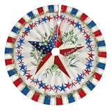 Patriotics 4th of July Tree Skirt Skirt Memorial Day Stars and Stripes Christmas Tree Skirts Veterans Day Xmas Tree Mat Christmas Tree Ornaments Decoration 30"